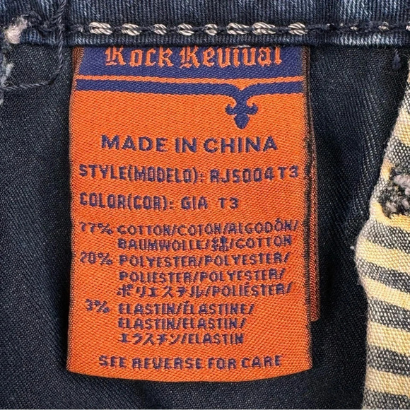 Rock Revival Gia Straight Jeans. Hem has been cut. RAW HEM 27” Inseam. 30” W - Picture 7 of 14